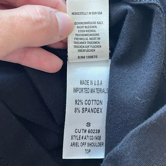 Agolde Black Off-Shoulder Top - Picture 8 of 8